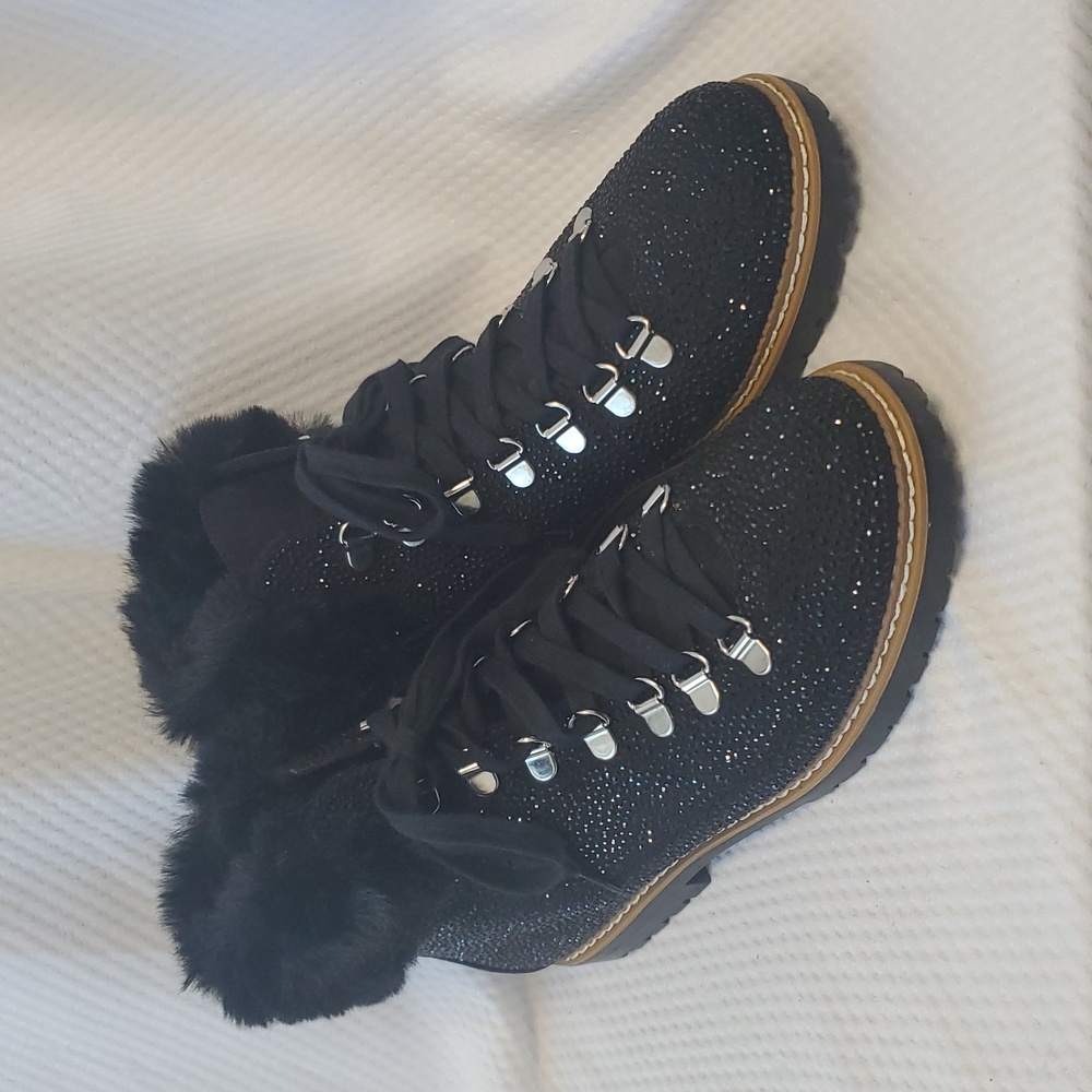INC Black Sparkly Boots - 8.5M